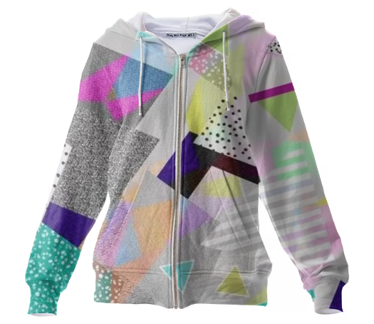 Print All Over Me, PAOM.COM, CUSTOM CLOTHING, Abstract Heart , Zip Up Hoodie