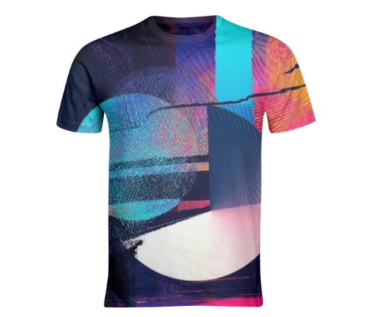 Print All Over Me, PAOM.COM, CUSTOM CLOTHING, Abstract Horizon , Basic T-Shirt